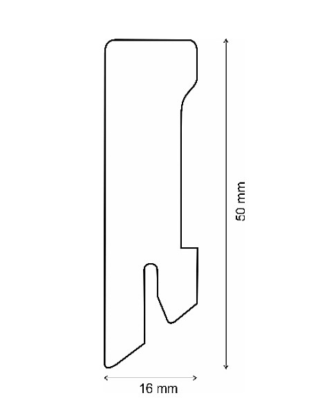 Lišta EUROWOOD 50/16 E1570