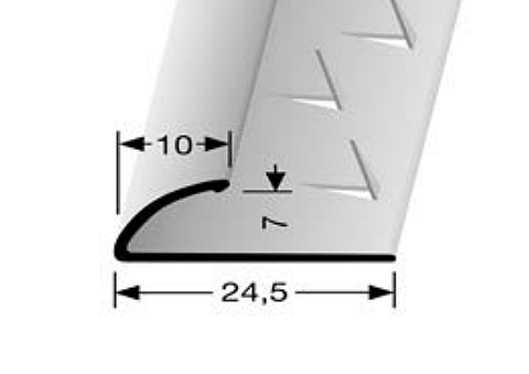 Ukončovací profil pro krytiny do 7 mm (šroubovací) | Küberit 390 T