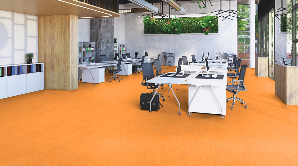 FORBO Marmoleum marbled real Golden saffron 3847