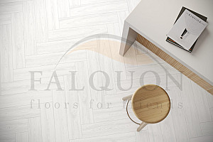 FALQUON THE FLOOR Herringbone White D2935 HB - Vinylová podlaha zámková rigidní SPC