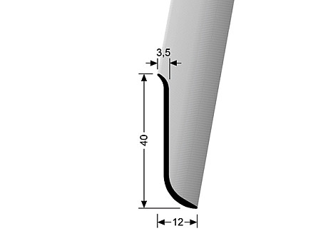 Soklový profil 40 mm (lepený) | Küberit 910 U