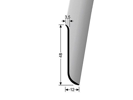 Soklový profil 48 mm (lepený) | Küberit 911 U