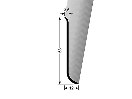 Soklový profil 58 mm (lepený) | Küberit 912 U