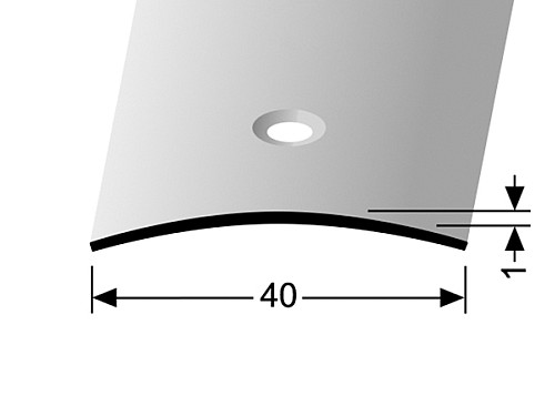 Přechodový profil 40 mm, oblý (šroubovací) | Küberit 454