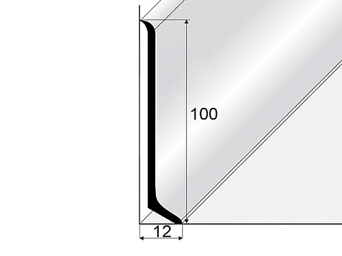Soklový profil 100 mm (lepený)