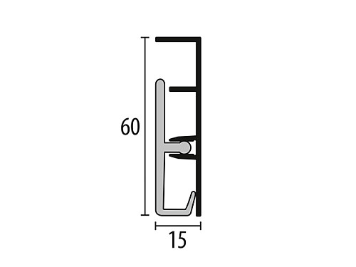 Soklový profil 60 mm (narážecí) | Küberit 935