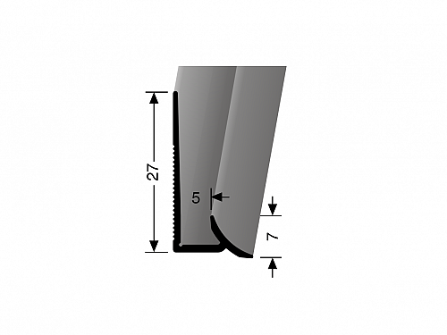 Soklový profil pro krytiny do 5 mm (lepený) | Küberit 927
