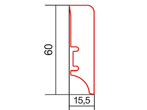 Lišta DEOFLOOR DEOA11010P6P